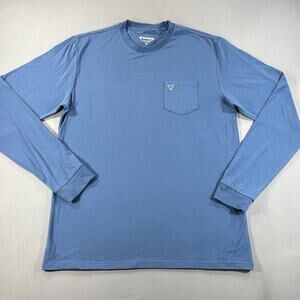 Birddogs T Shirt Mens Large Blue Cotton Poly Stretch Activewear Pocket Crew